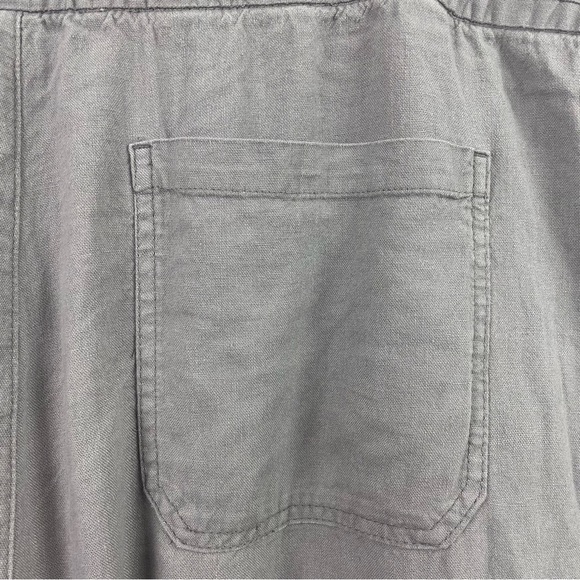 Old Navy Wide Leg Linen Blend Pants Pull On Basalt Color Neutral Minimalist XL - Picture 10 of 14